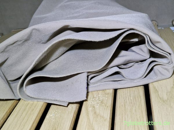 Softshell-Stoff für den Vorhang ums Hubbett im Fahrerhaus