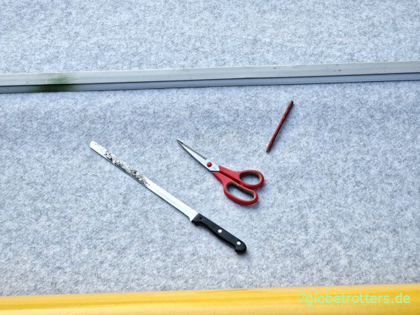 Zuschnitt von Selbstklebefilz