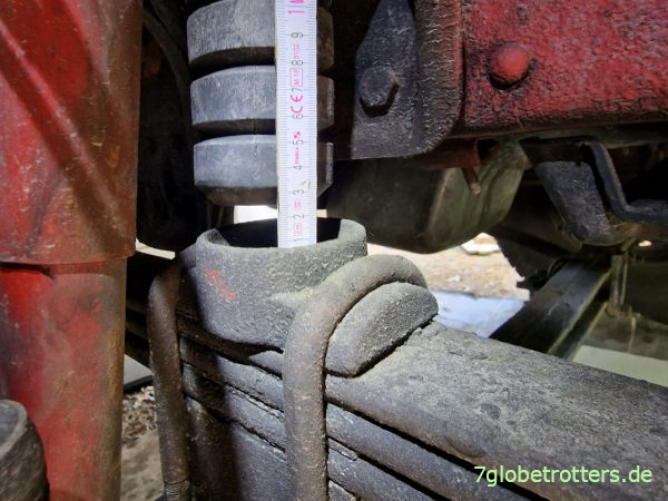 3 cm Federweg bei meinen alten Vorderfedern