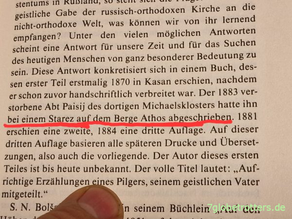 Auszug aus Aufrichtige Erzählungen eines russischen Pilgers
