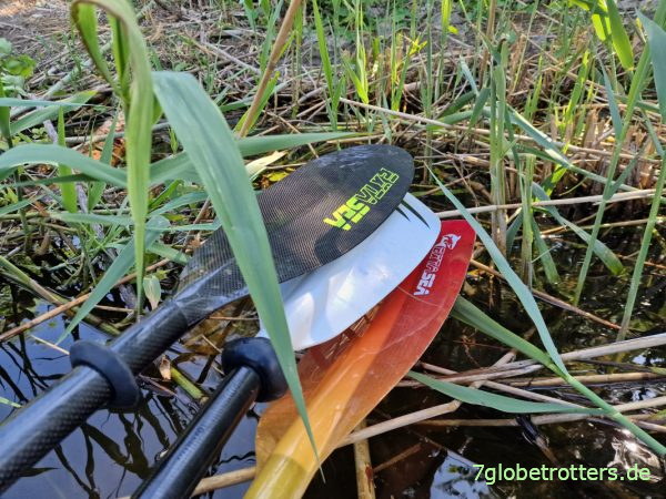 Carbonpaddel im Einsatz auf der Freiberger Mulde