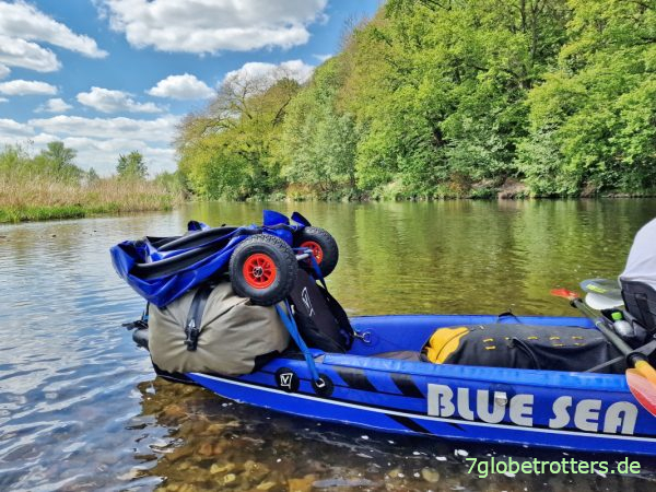Heckbeladung am Verano California auf der Freiberger Mulde