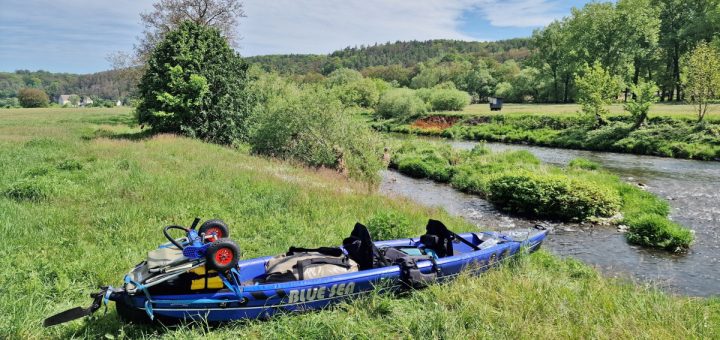 Paddeln Freiberger Mulde im Luftboot