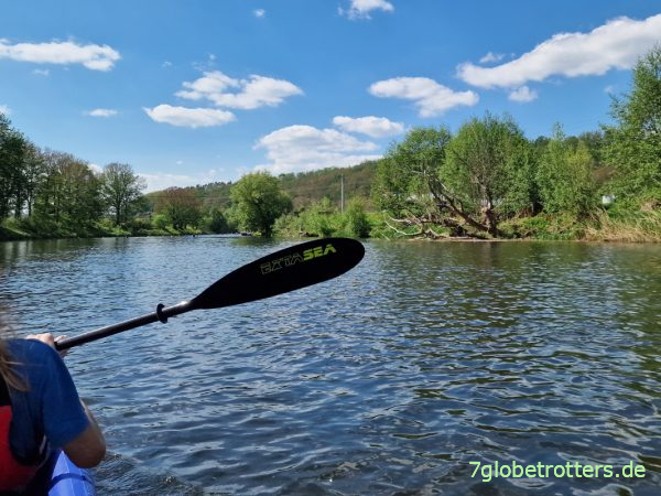 Paddeln auf der Freiberger Mulde am Kanuheim Bischofswiese