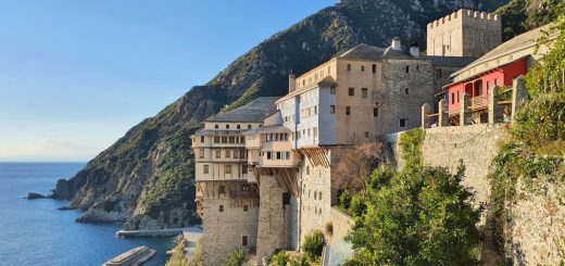 Pilgern zum Kloster Dionysiou auf Athos
