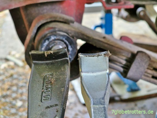 Unterschiede der Hakengröße am Abzieher