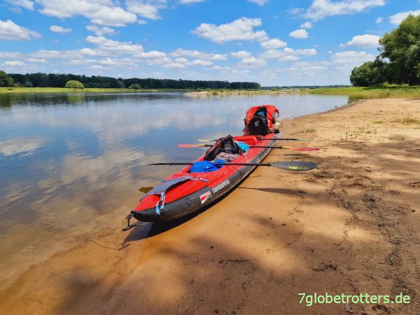 3er Kajak Grabner Riverstar XXL auf der Elbe
