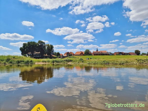 Fähre und Hafen Schnackenburg mit Grenzlandmuseum km 474,6