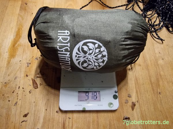 Gewicht der Hängematte mit Mückenschutz von Arts Nature