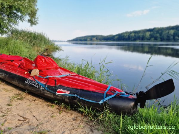 Grabner Riverstar XXL beim Elbe-Paddeln in Lauenburg