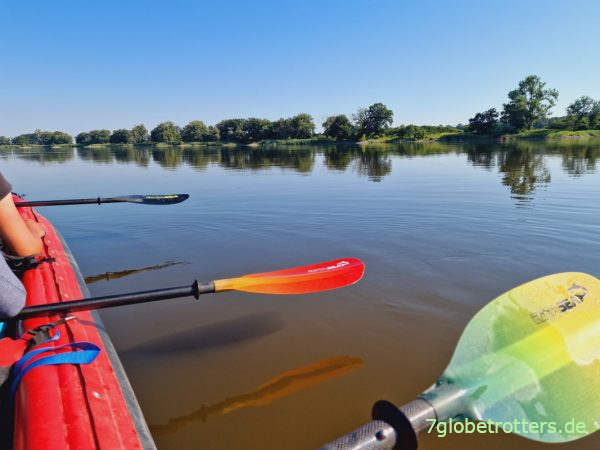 Paddel auf der Elbe bei Damnatz