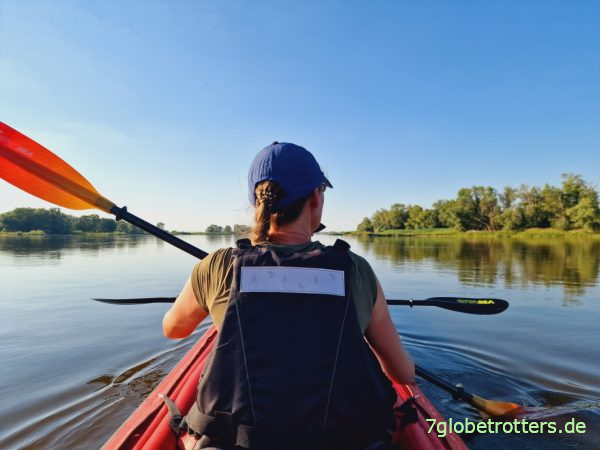 Paddeln auf der Elbe bei Langendorf km 500,6
