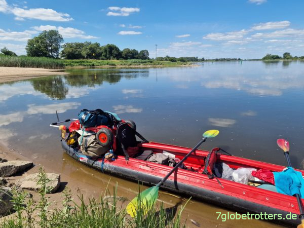 Paddeln auf der Elbe im Grabner Riverstar XXl