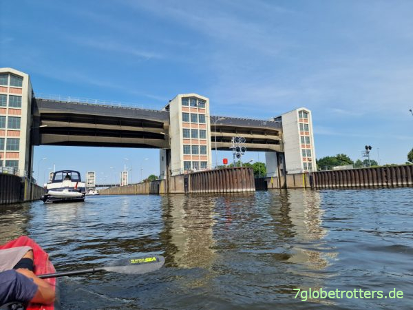 Paddeln in die Elbe Schleuse Geesthacht km 583,6