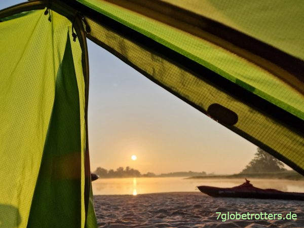Sonnenaufgang um 5 Uhr 30 im Vaude Invenio
