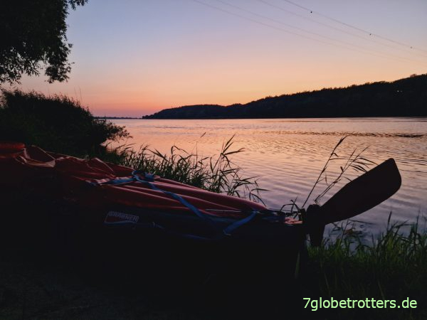 Sonnenuntergang an der Elbe bei Lauenburg