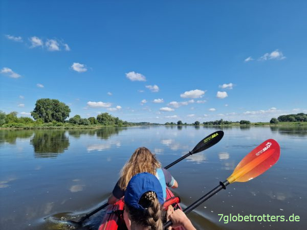 Speedtest beim Paddeln auf der Elbe