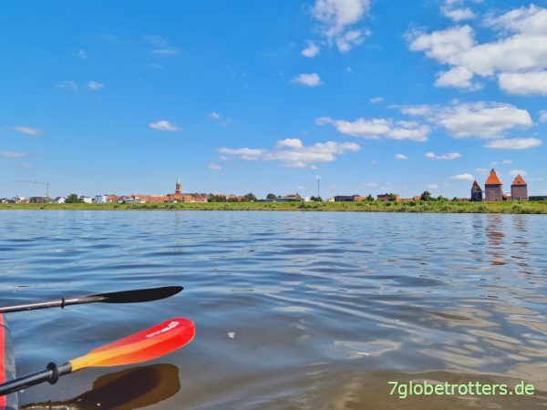 Wittenberge km 454 von der Elbe gesehen