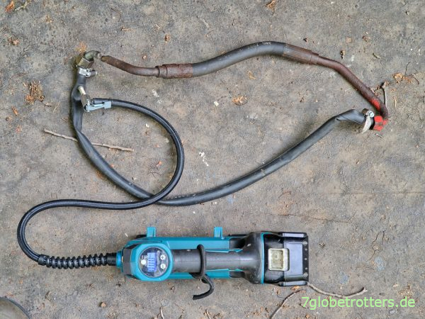 Druckprobe der gelöteten Hydraulikleitung