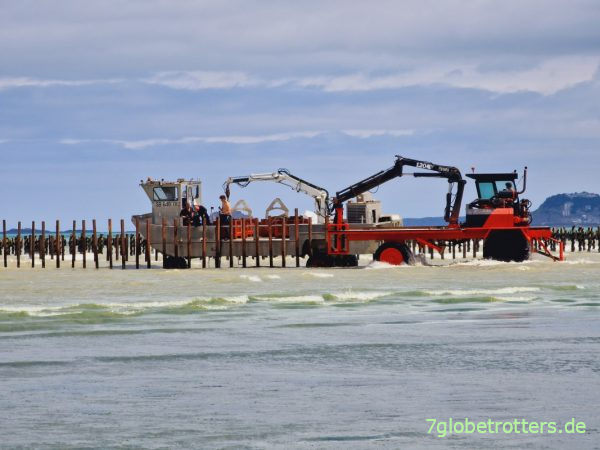 Wassertraktoren in der Baie de Saint-Brieuc