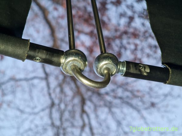 Einbau der neuen Halteclipse der Sonnenrollos