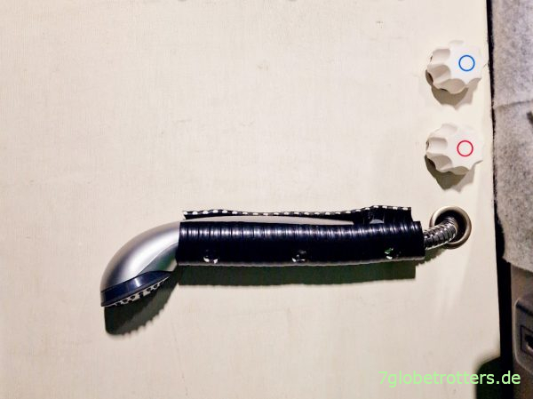 Mischbatterie Wohnmobil-Dusche mit Drehgriffen