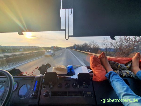 Sonnenblenden im Mercedes 711