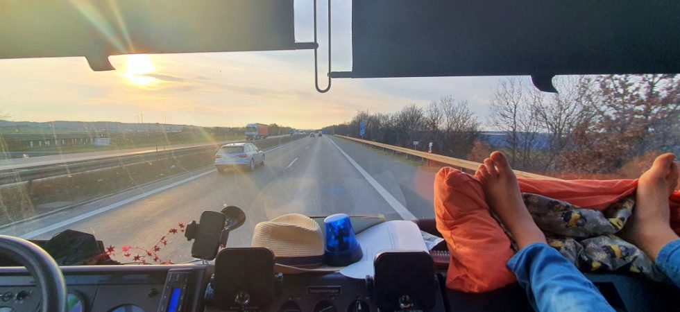 Sonnenblenden im Mercedes 711
