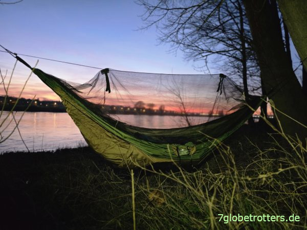 Test der Ultraleichten Hängematte an unserem Amazonas