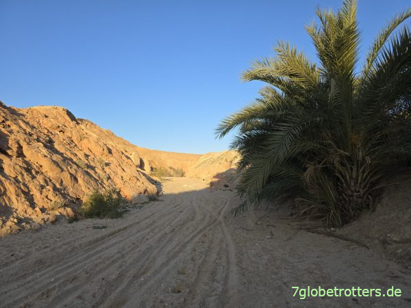 Sonnenuntergang in der Bergoase Midès