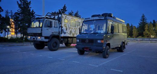 Steyr 12M18 und Mercedes 711D in Tunesien