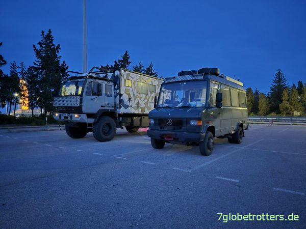 Steyr 12M18 und Mercedes 711D in Tunesien