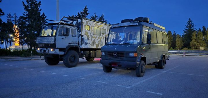 Steyr 12M18 und Mercedes 711D in Tunesien
