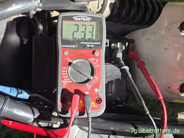 Stromverbrauch Motometer Uhr BMW R100 GS Stromverbrauch Motometer Uhr BMW R100 GS