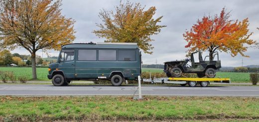 Wohnmobil mit Autoanhänger und Zuggesamtgewicht über 7,5 t (EU-Verordnung 561-2006)
