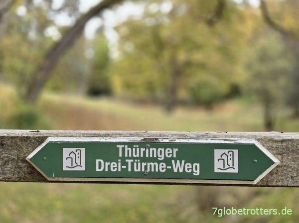 Ausschilderung Thüringer Drei-Türme-Weg DTW