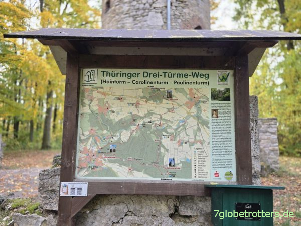 Infotafel zum Thüringer 3-Türme-Weg