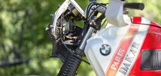 BMW GS Paris Dakar mit demontierten Schutzbügeln