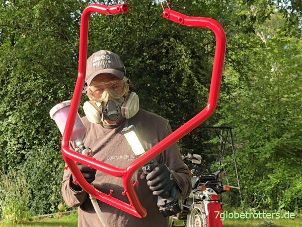 Wasserrohre demontieren und lackieren BMW R100GS Paris Dakar Wasserrohre demontieren und lackieren BMW R100GS Paris Dakar