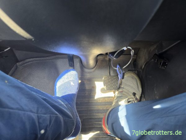 Pedalbedienung im Sommer