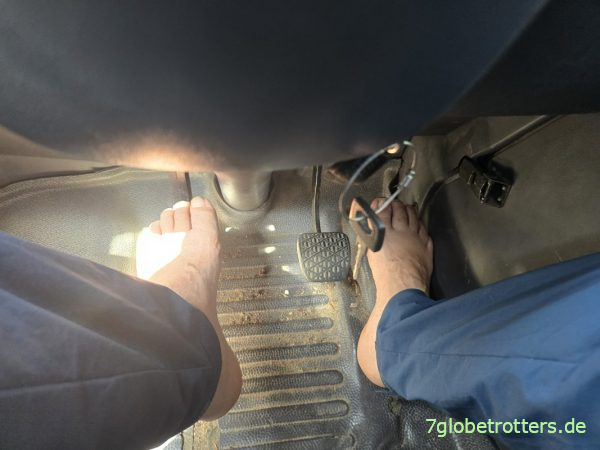 Pedalbedienung im richtigen Sommer