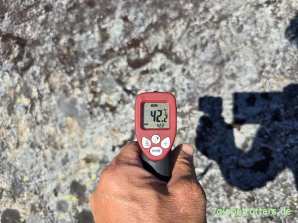Steintemperatur an der Skauta bei Turtagr&oslash;
