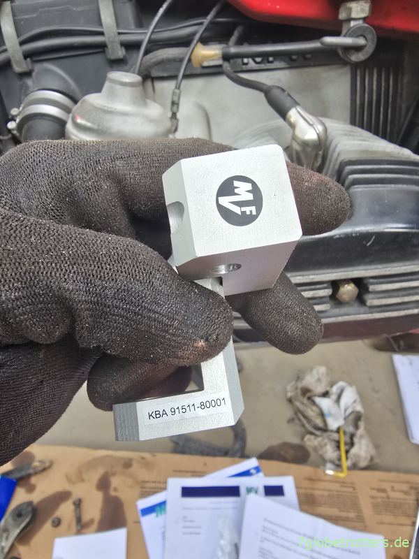 Zulassung der Fußrastentieferlegung BMW R100GS Zulassung der Fußrastentieferlegung BMW R100GS