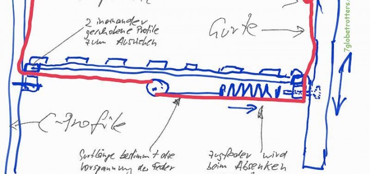 Hubbett selber bauen: Erste Skizze mit der Planung